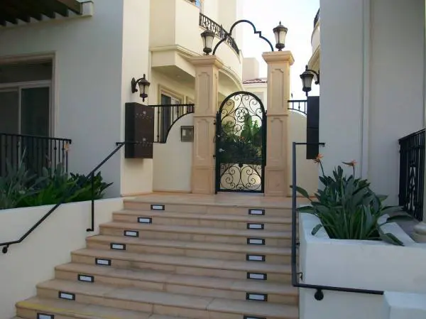 Gate with marble stairs